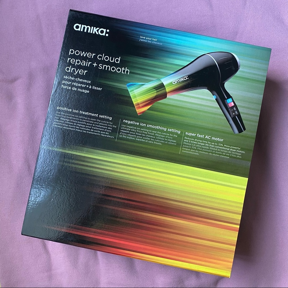 amika power cloud repair + smooth hair dryer
